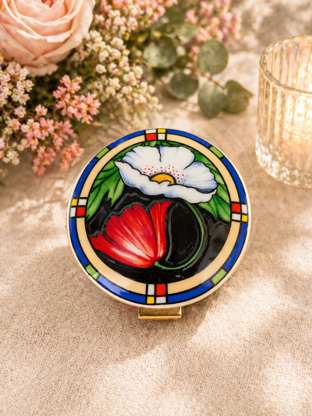 Aynsley Floral Ceramic Trinket Box