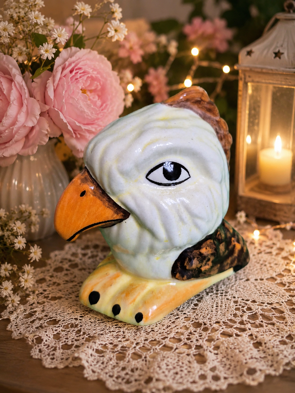Lorna Bailey Eddie The Eagle Ceramic Ornament Collectible Art Pottery
