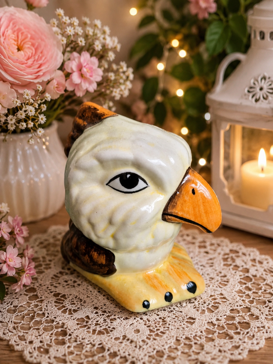 Lorna Bailey Eddie The Eagle Ceramic Ornament Collectible Art Pottery