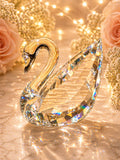Swarovski Large Faceted Crystal Swan Figurine