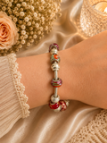 Sterling Silver Pandora Style Charm Bracelet