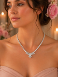 Vintage Crystal Rhinestone Necklace Elegant Bridal Evening Statement Jewellery