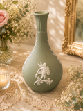 Vintage Wedgwood Sage Green Jasperware Bud Vase