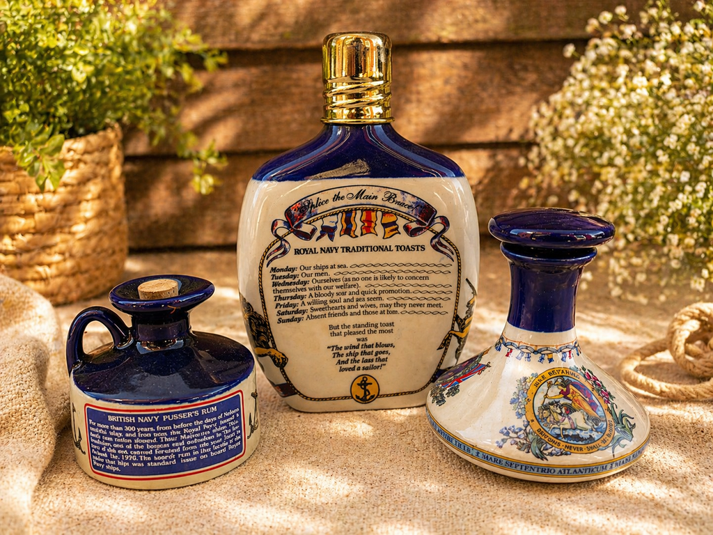 Pusser’s Rum British Navy Ceramic Decanter Set
