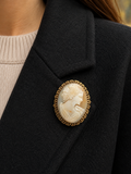 Vintage Pinchbeck Cameo Brooch